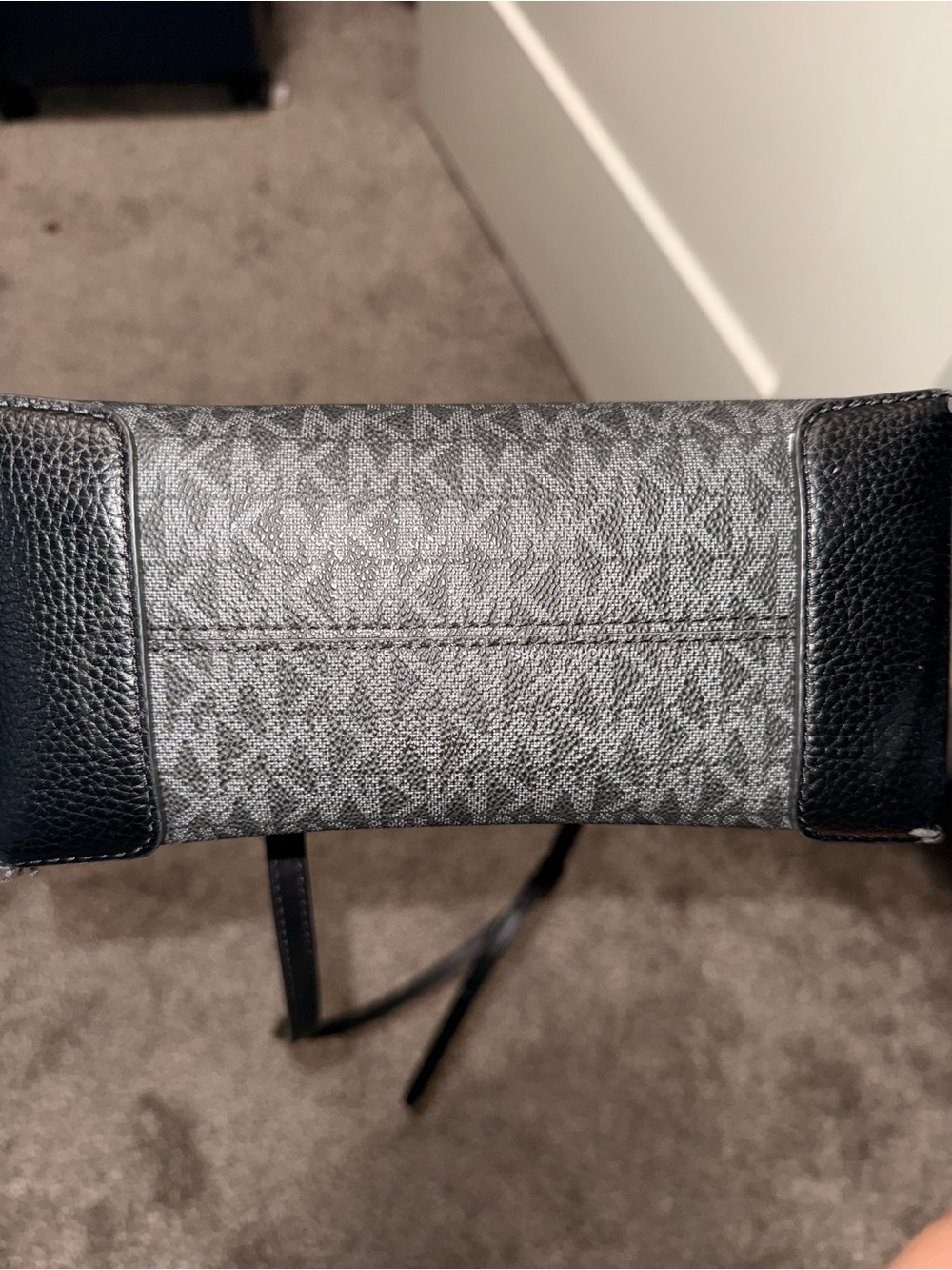 Michael Kors Black MK Logo Crossbody Tote - Picture 10 of 10